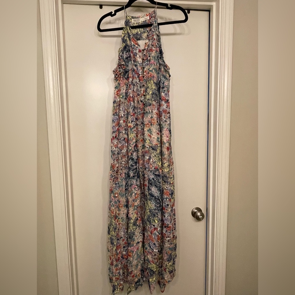 Meadow Rue (Anthropology) Multicolor Floral Button-Down Dress